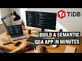 Build a Semantic Q&amp;A App in Minutes w/ TiDB Cloud &amp; AWS Bedrock Embeddings