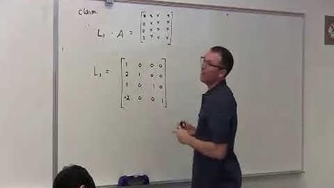 Applied Linear Algebra, Lesson 15, Video 14: 4-by-4 LU Factorization Pivot 1