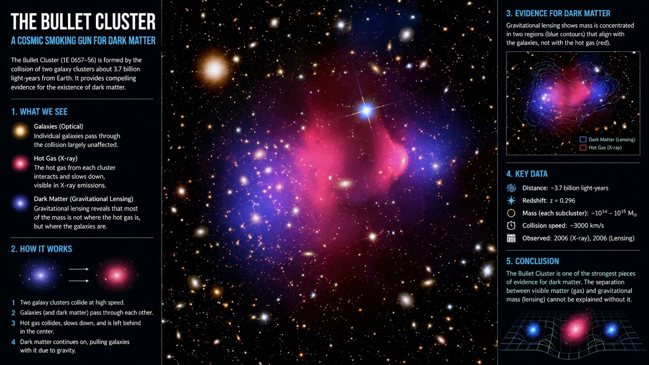 The Bullet Cluster : 💥 Two Galaxies Collided… and Revealed Something We Can’t See!