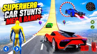 Superhero Car Stunts Mega Ramp Challenge 😱🔥 | Insane Car Stunts Gameplay screenshot 5