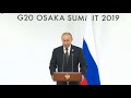 Владимир Путин на итоговой конференции в Японии