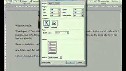 CAT 10 Word Processing - Page Setup
