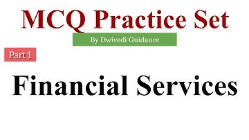 1 | financial services mcq | mcq on financial services | lucknow university mcq | bba mcq exam |mcq