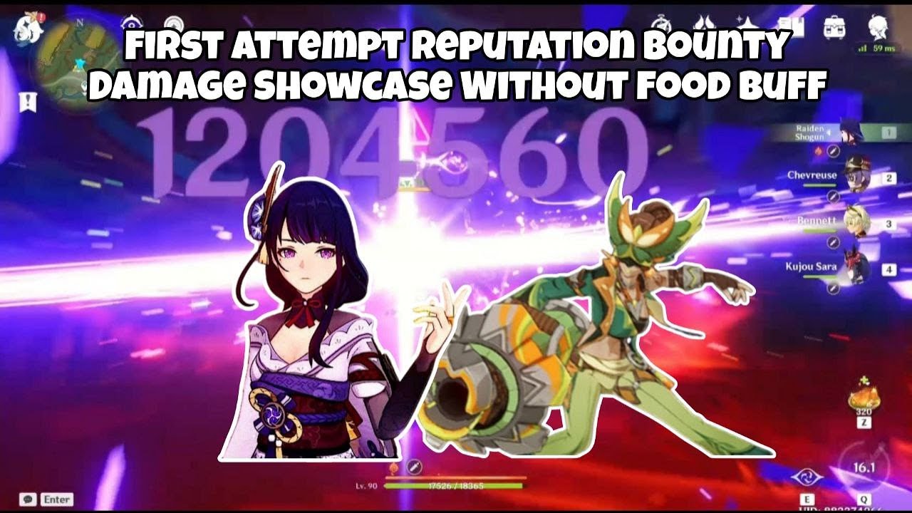 My Raiden Ei First Attempt to Damage Showcase in Reputation Bounty No ...