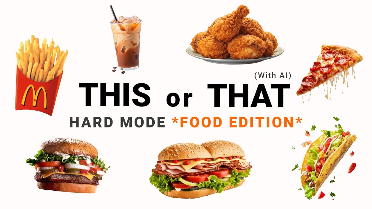 THIS or THAT *FOOD EDITION* (By choosing AI) 🍔🍟🍕🌭