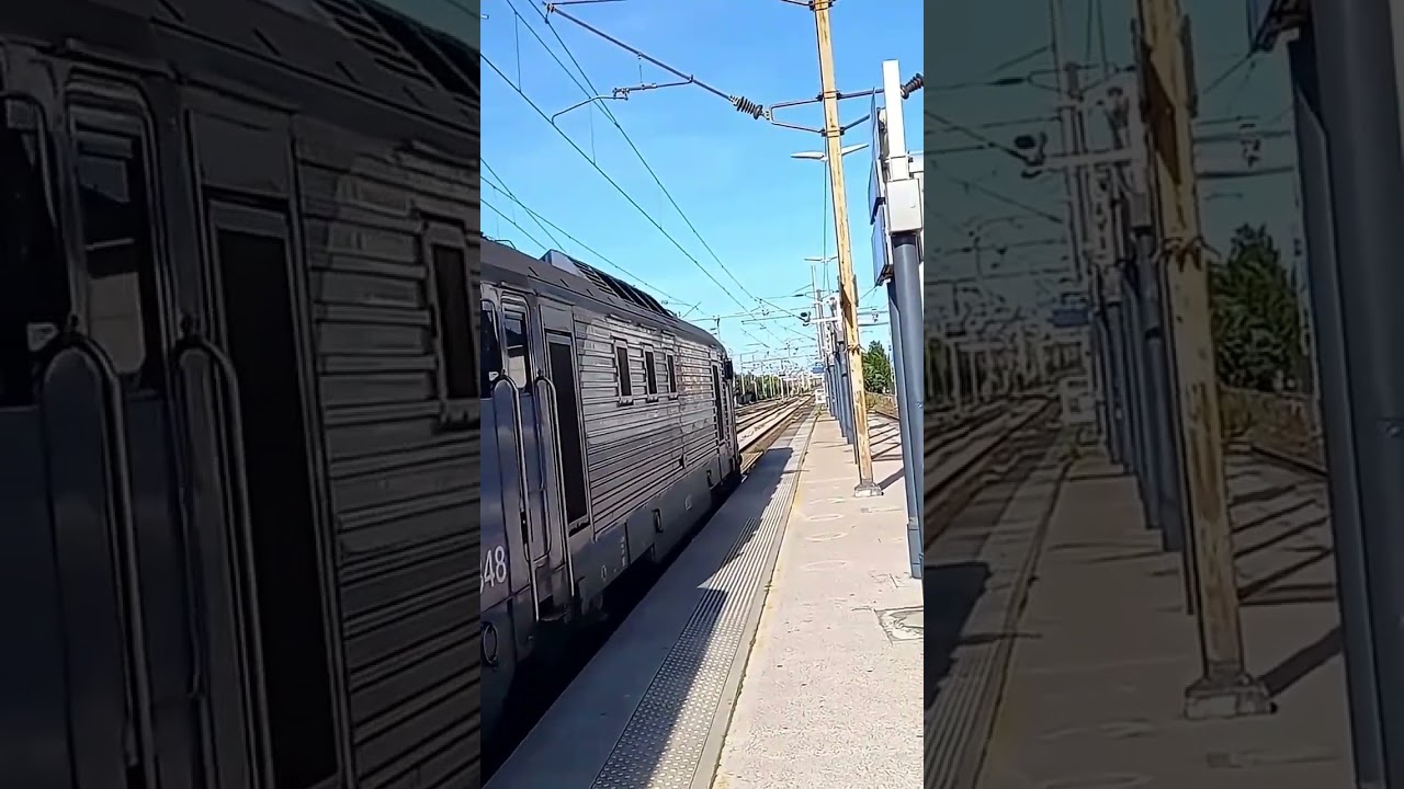 Départ d'une BB27300 + VB2N sur la ligne J du Transillien