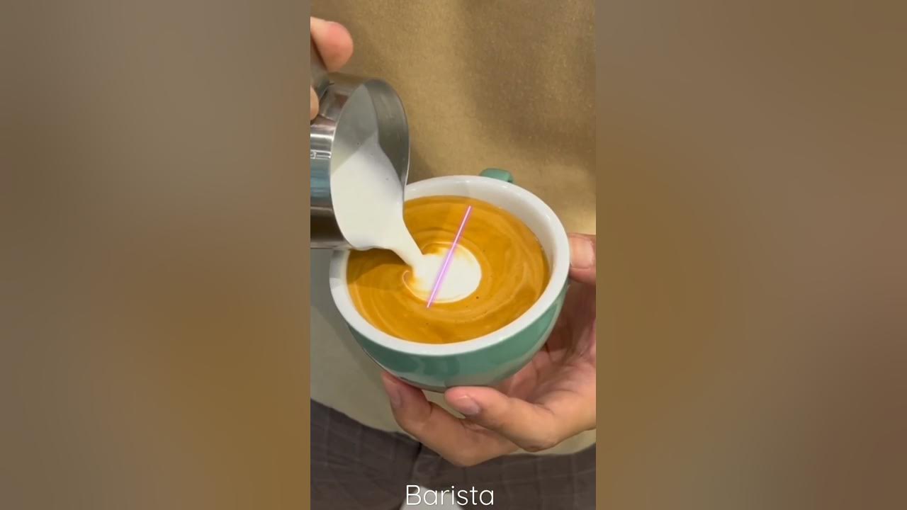 Tutorial latte art untuk pemula bentuk Heart ❤️ #barista #baristalife #baristapemula