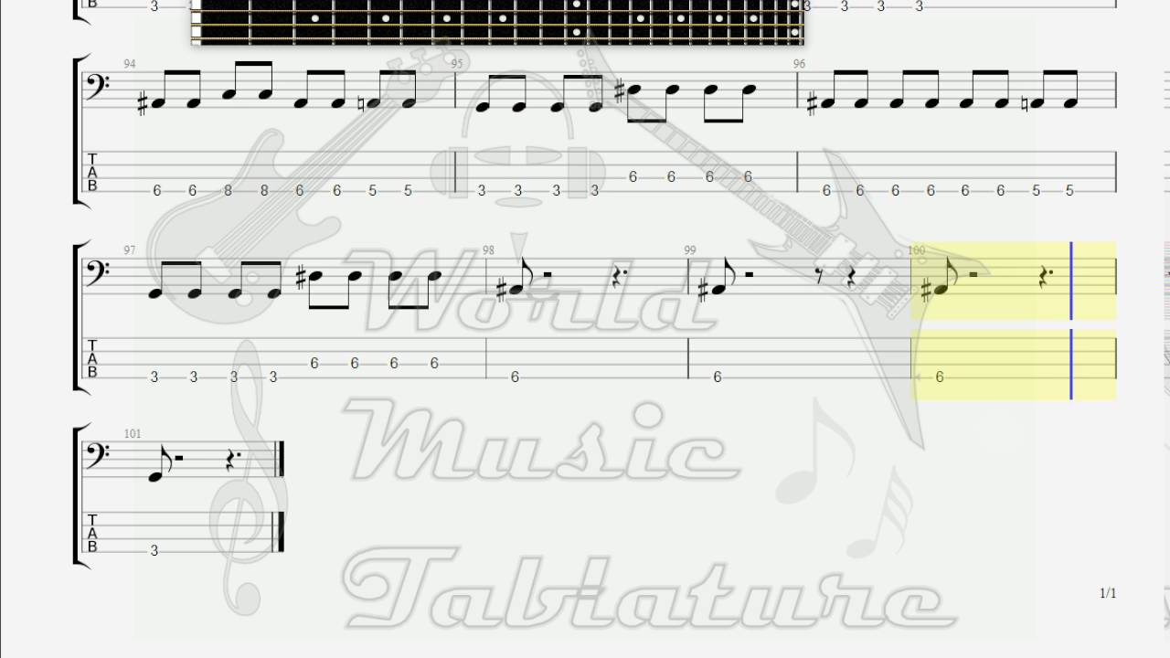 Cranberries Salvation BASS GUITAR TAB YouTube