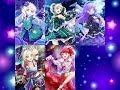 aikatsu glass doll rin juri lily sumire and yurika