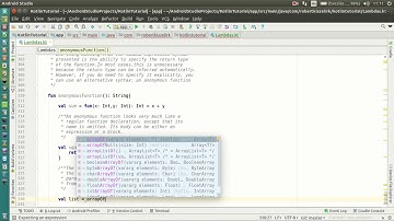 Android Kotlin Tutorial #136 - Lambdas - Anonymous Functions