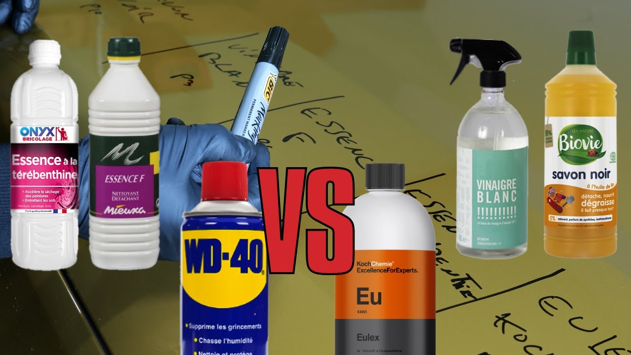 Vinaigre blanc , savon noir , WD-40 , essence f  Quel est le détachant  le plus puissant ??? 