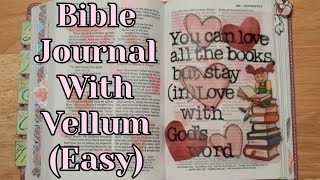 Creating a Vellum TipIn For Your Bible (Easy Bible Journaling Tutorial) #biblegarden