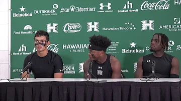 Hawaii Football Players Post Press Conference vs. Arizona 8-24-19