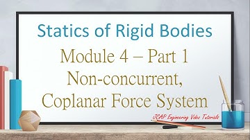 Non Concurrent, Coplanar Force System - Module 4 Part 1