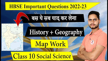 HBSE Class 10 History and Geography Important Map Questions with Answer 2023