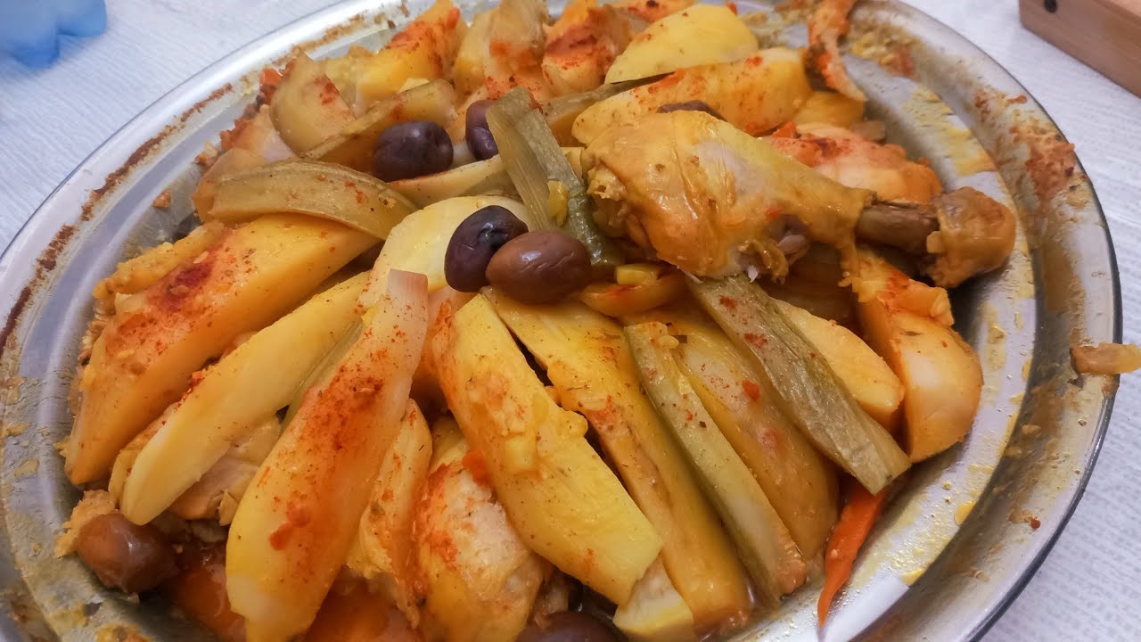 טאג'ין עוף עם ירקות קל מאוד במרוקאי
