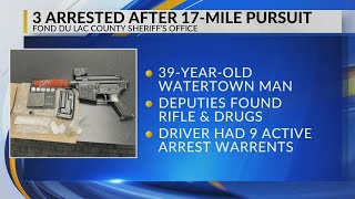 Wisconsin man with 9 active arrest warrants arrested after 17-mile pursuit through Fond du Lac Count