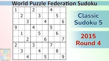 WPF Sudoku 2015 Round 4 - Classic Sudoku 5