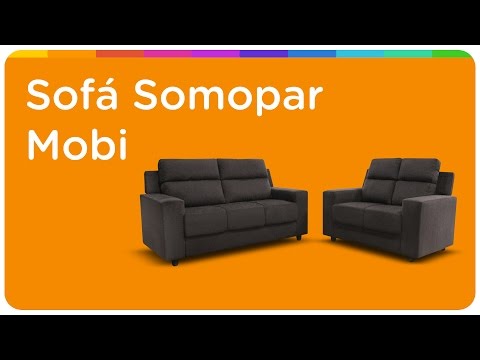 Sofá 2 e 3 Lugares Mobi Somopar - Sofá 2 e 3 Lugares Mobi Somopar