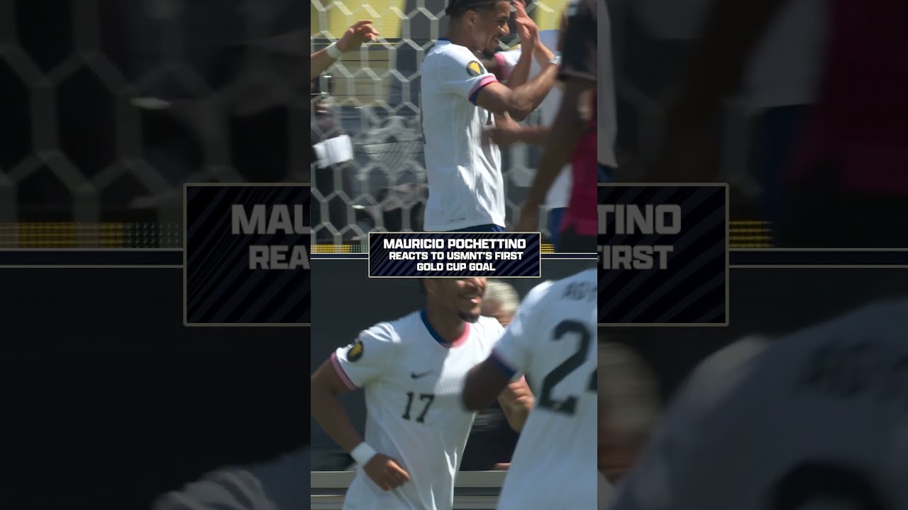 Mauricio Pochettino reacts to USMNT's first 2025 gold cup goal 👏 