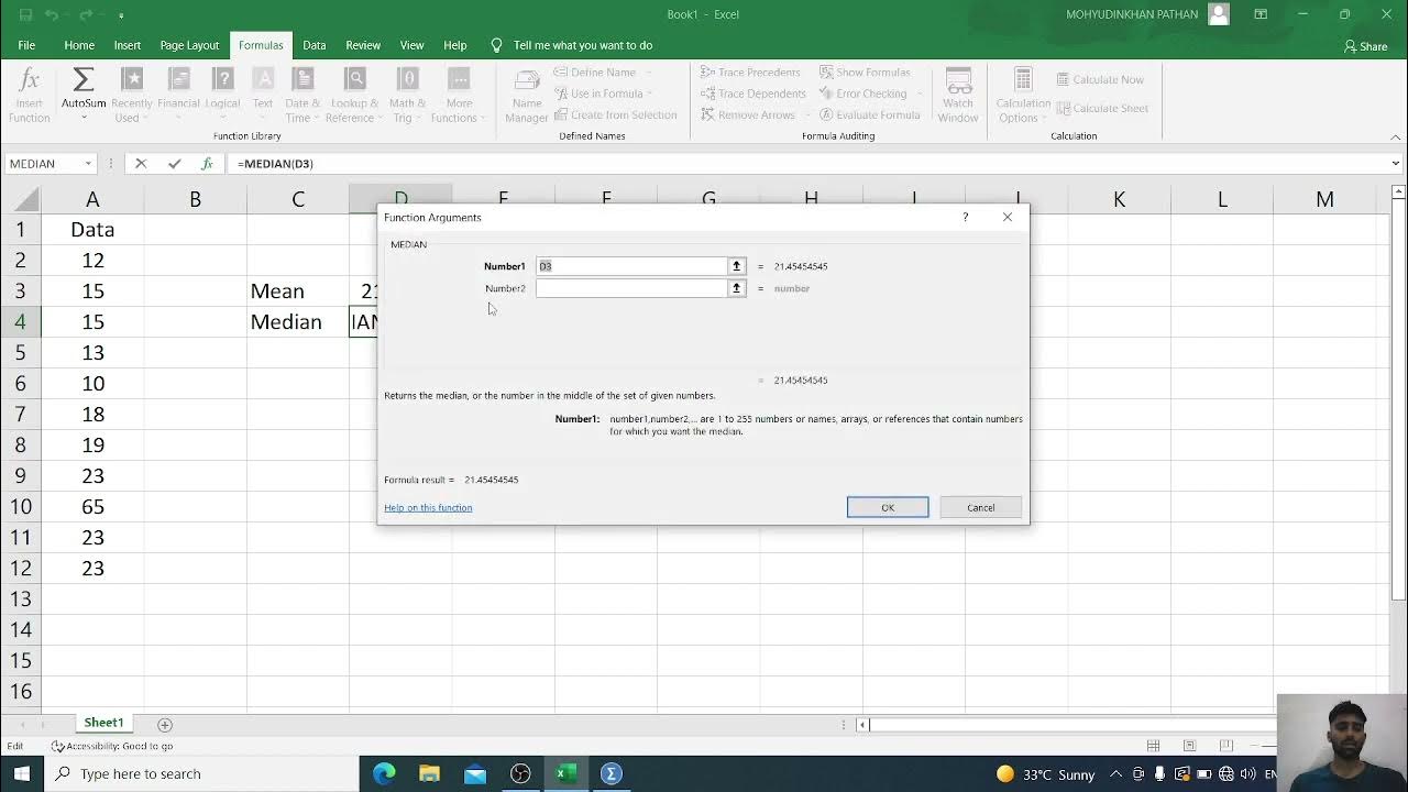 Measures of Central Tendency ( Mean, Median, Mode) with the help of MS ...