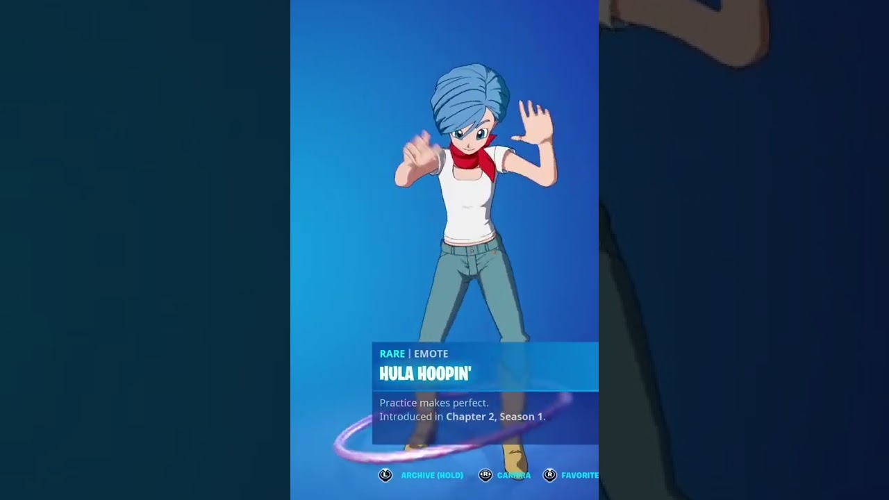 HULA HOOPIN' - BULMA SKIN Showcase with All Fortnite Dances & Emotes! (Fortnite x Dragon Ball)