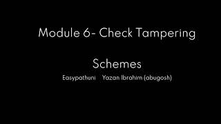 en6   Module 6: Check Tampering Schemes | Detection & Internal Control Best Practicesp