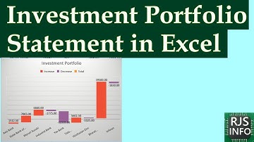 Excel investment portfolio statement | Tracker template | Excel Tutoring