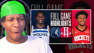 Lvgit Reacts To TIMBERWOLVES at ROCKETS | FULL GAME HIGHLIGHTS | January 5, 202