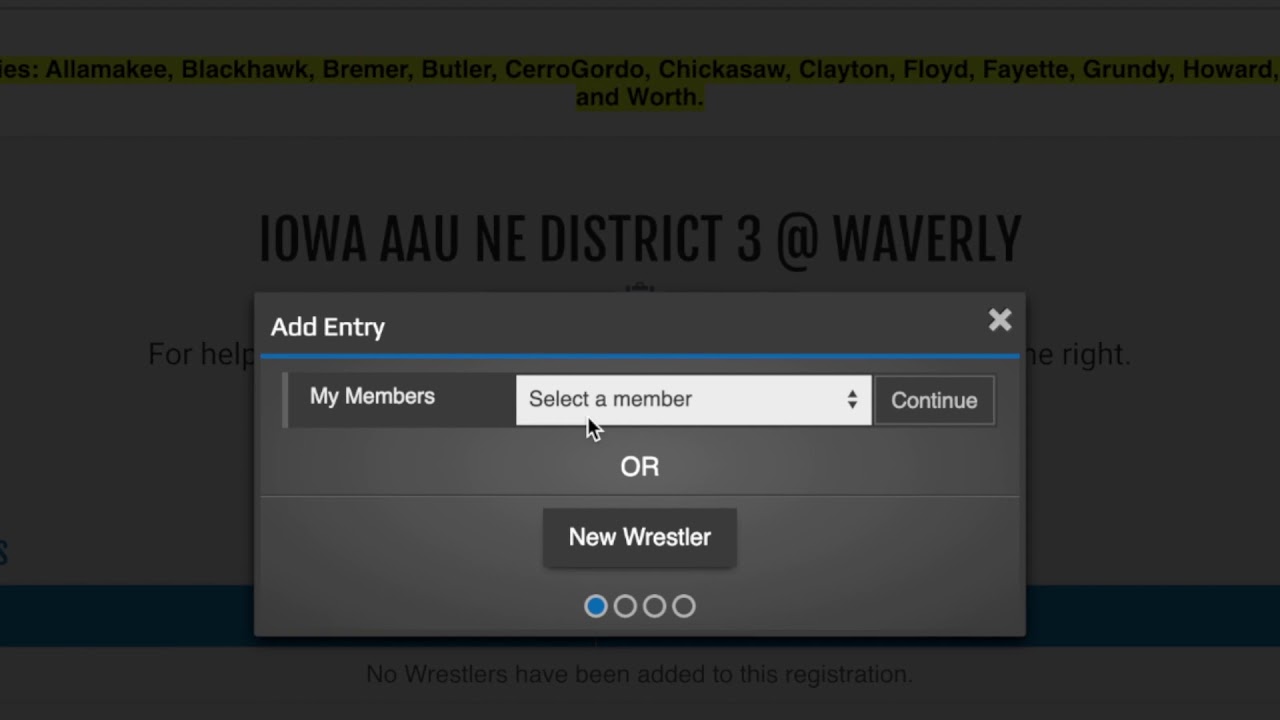 TrackWrestling Registration (desktop)