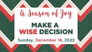 Sunday, December 18, 2022 Celebration Service