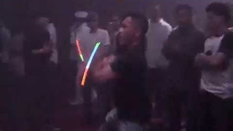 Rave glowsticks dance at Webster Hall Nightclub New York party