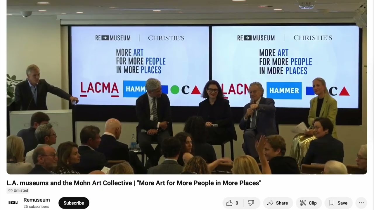 Mohn Art Collective (MAC3) panel discussion hosted by Remuseum and Christie's on September 10, 2025