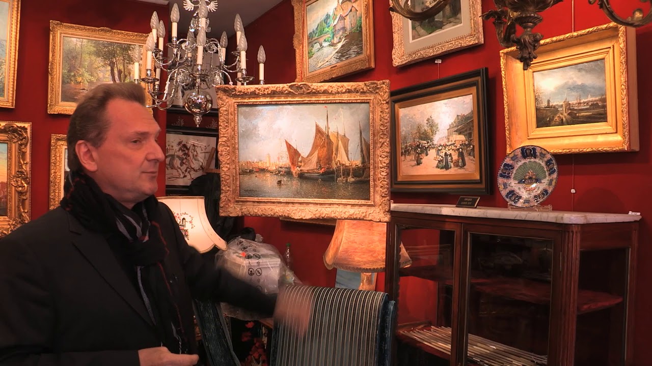 Galerie Violon d'Ingres Marc Briat, antiquaire au Marché Biron YouTube