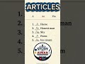TitleEasy Articles in English | A, An, The Explained for Beginners | English Grammar