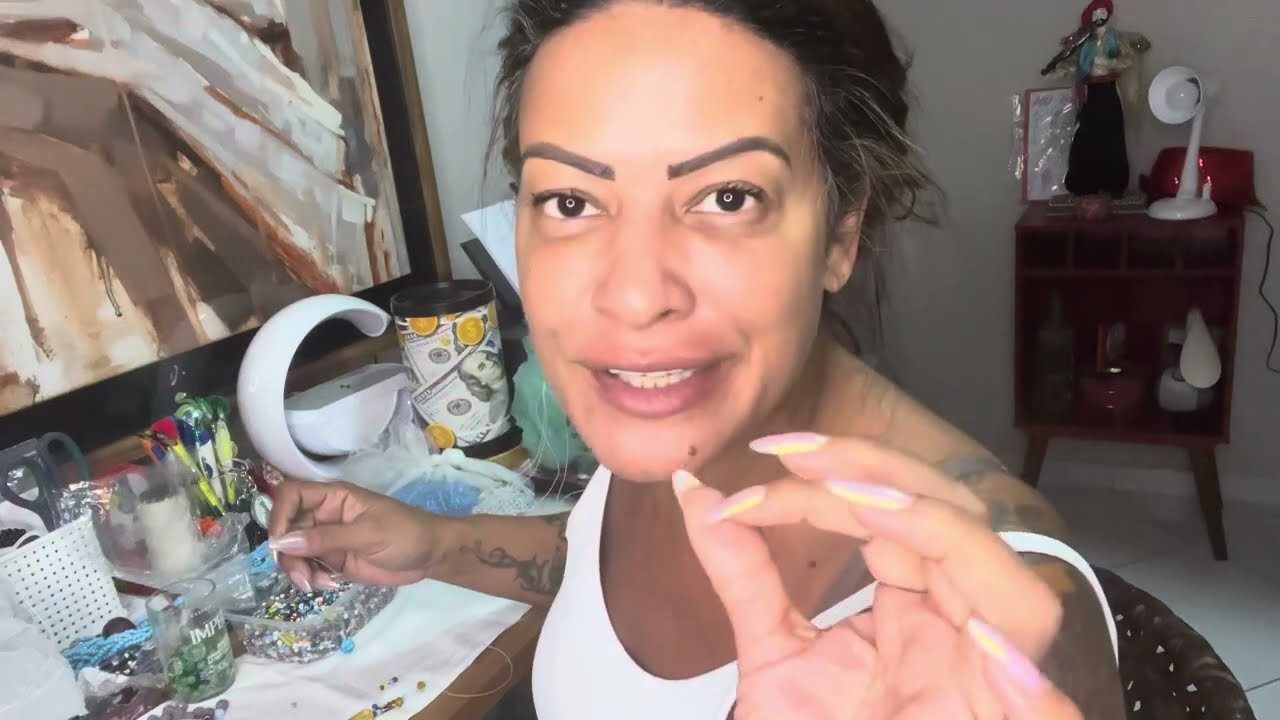 OLHA O QUE ACONTECEU ENQUANTO EU FAZIA ESSE FIO DE CONTA DE ERÊ 💙🩷