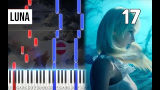TPR - Luna (from End of the Road) - 17 - Final Fantasy XV Piano Tutorial | Note Chart
