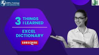 3 Things I Learned - Excel Dictionary screenshot 3