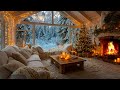 Soothing Winter Ambience ????Instrumental Winter Music With Fireplace & Relaxing Piano Music