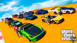 HOMEM ARANHA HULK NOVA e outros SUPERHEROES Racing Challenge Sea Ramp! GTA V