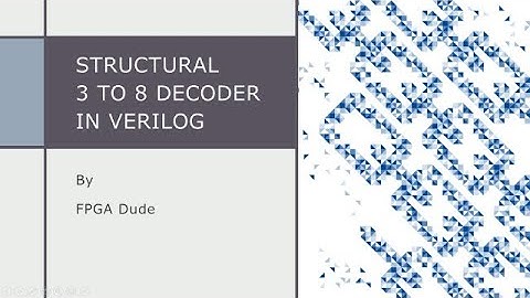 Structural 3x8 Decoder in Verilog using Verilog primitives