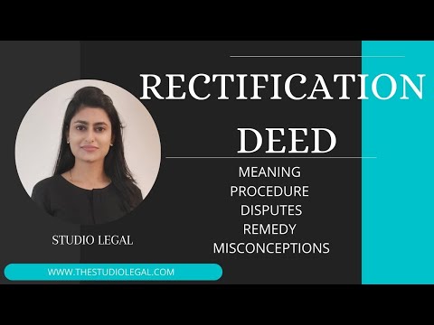 Rectification Deed Sale Deed Correction Procedure Case Laws Studio Legal