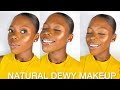 NATURAL DEWY MAKEUP DARK SKIN | MY QUICK NATURAL GLOW MAKEUP | ACNE PRONE SKIN| Makeup routine