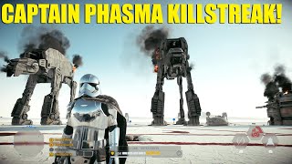 Captain Phasma the shiny beast! Big Phasma killstreak! (Galactic assault) Star Wars Battlefront 2