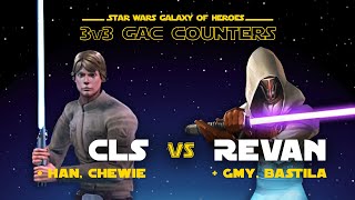 3v3 - CLS vs Jedi Revan | SWGOH GAC JKR Counter