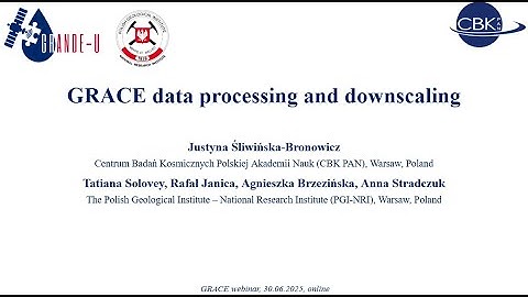 GRACE data processing and downscaling