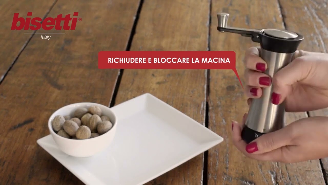 Macina Noce Moscata In Acciaio Inox – Macinino Regolabile Con Contenitore Per Spezie, Argento