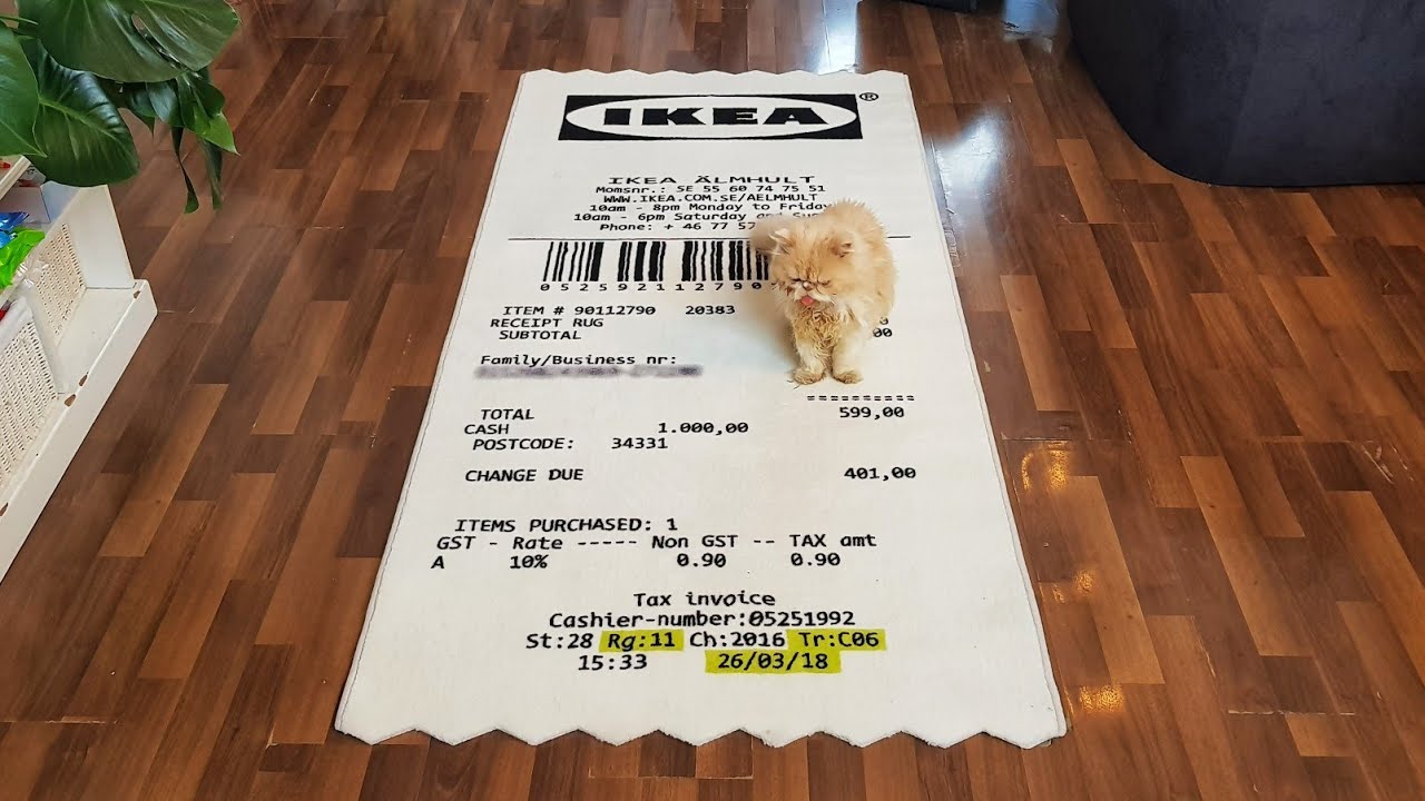 Off-White x Ikea: MARKERAD RECEIPT Rug — DRAHUWS