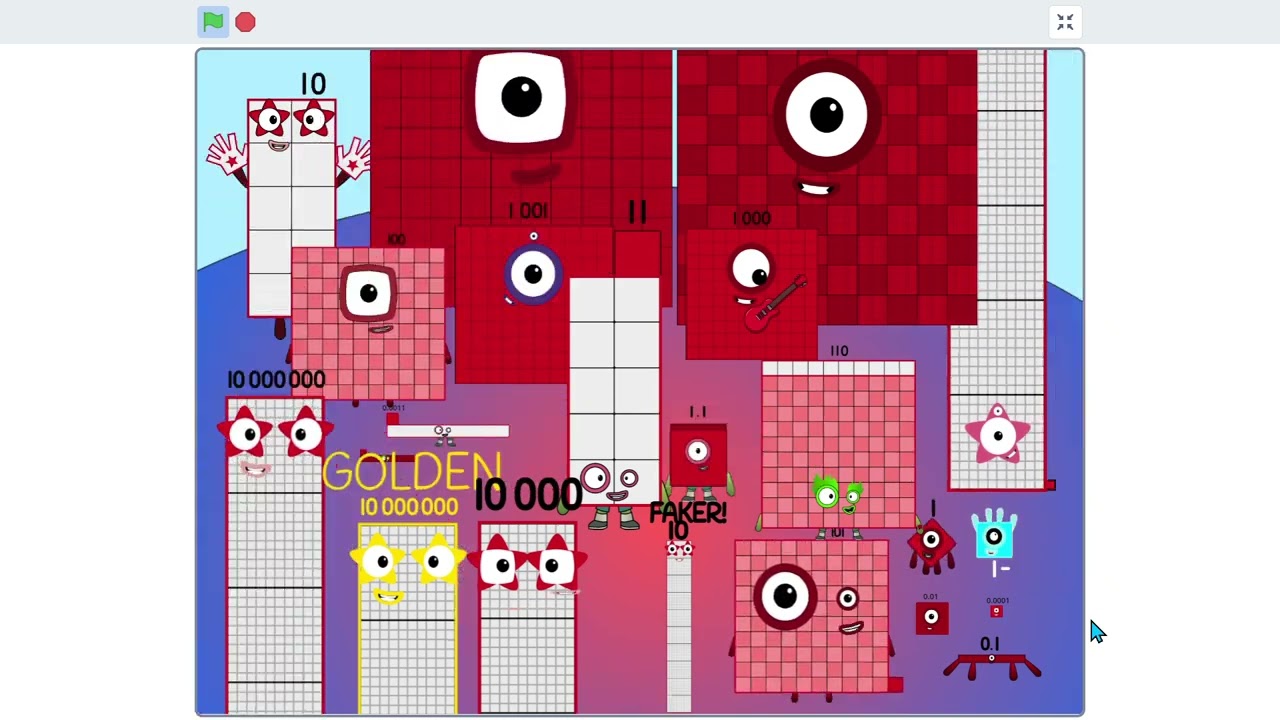 Numberblocks Band But Many Ones( Added Golden 10M And Faker 10)