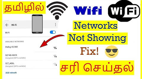 How to Fix Wifi Networks Not Showing Problem In mobile Tamil | VividTech